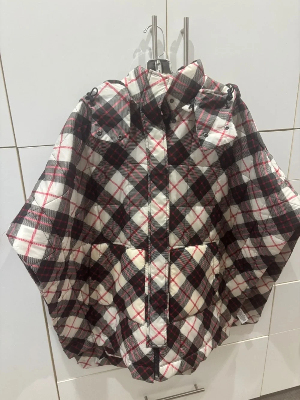 Talbots HOODED QUILTED PONCHO - CHILLY PLAID